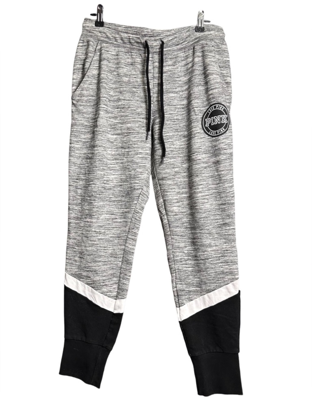 🖤 VS Pink Marled Grey Joggers Size M GUC
